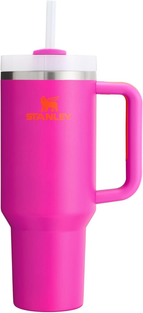 Pink Stanley Quencher H2.0 Tumbler with Handle & Straw 40 oz