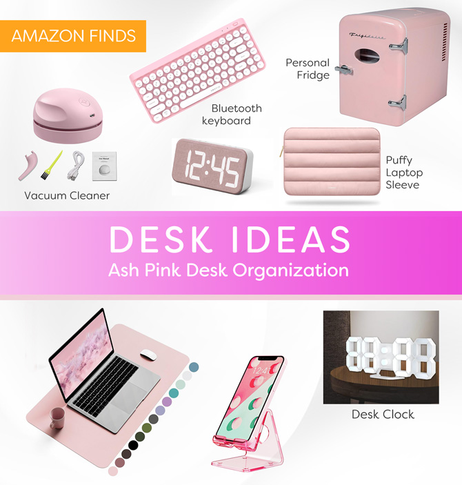 Ash Pink Desk Organization: Amazon Finds for a Stylish Workspace