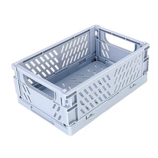 Pastel Blue Organizing, Durable and Reliable Folding Storage Crate