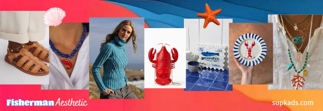 Fisherman trend products such as bags, sandals and sweaters