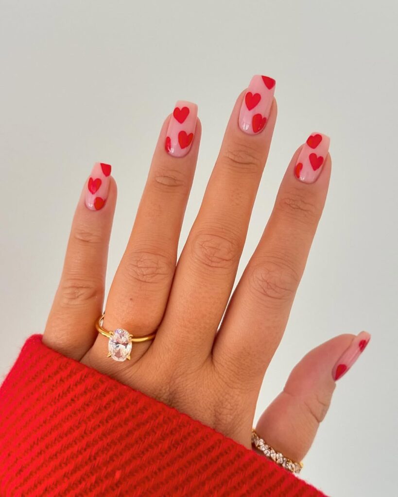 nail art for Valentine's day