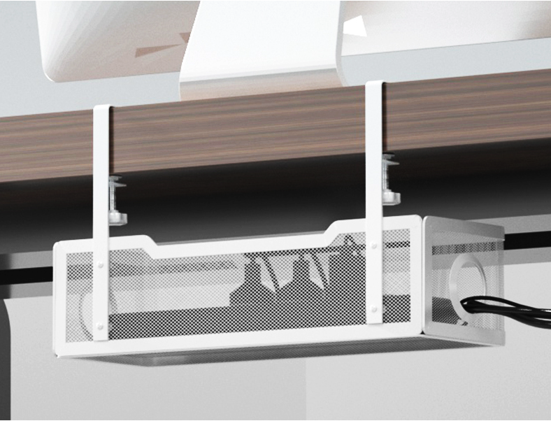 Under desk cable tray